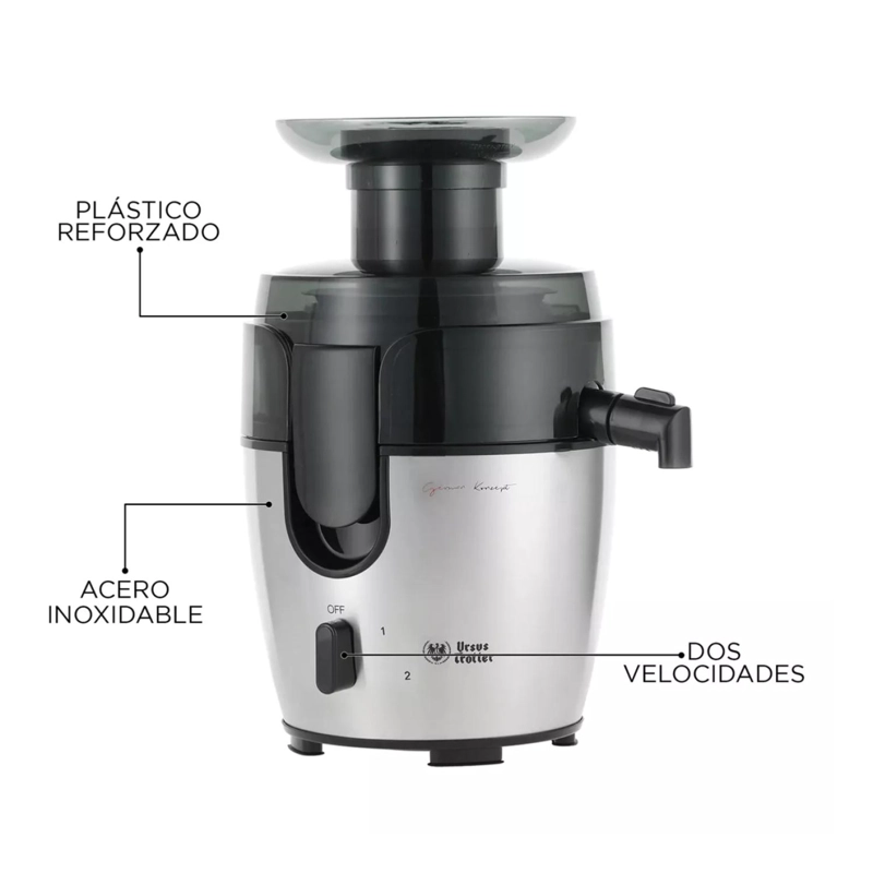 EXTRACTOR DE JUGOS 700W NUTRISMART GRIS URSUS TROTTER - 2