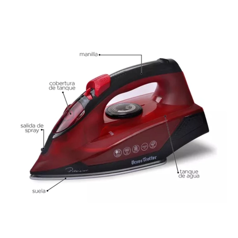 PLANCHA URSUS TROTTER A VAPOR 2200W 260ML ROJO UT-DUNST - 3