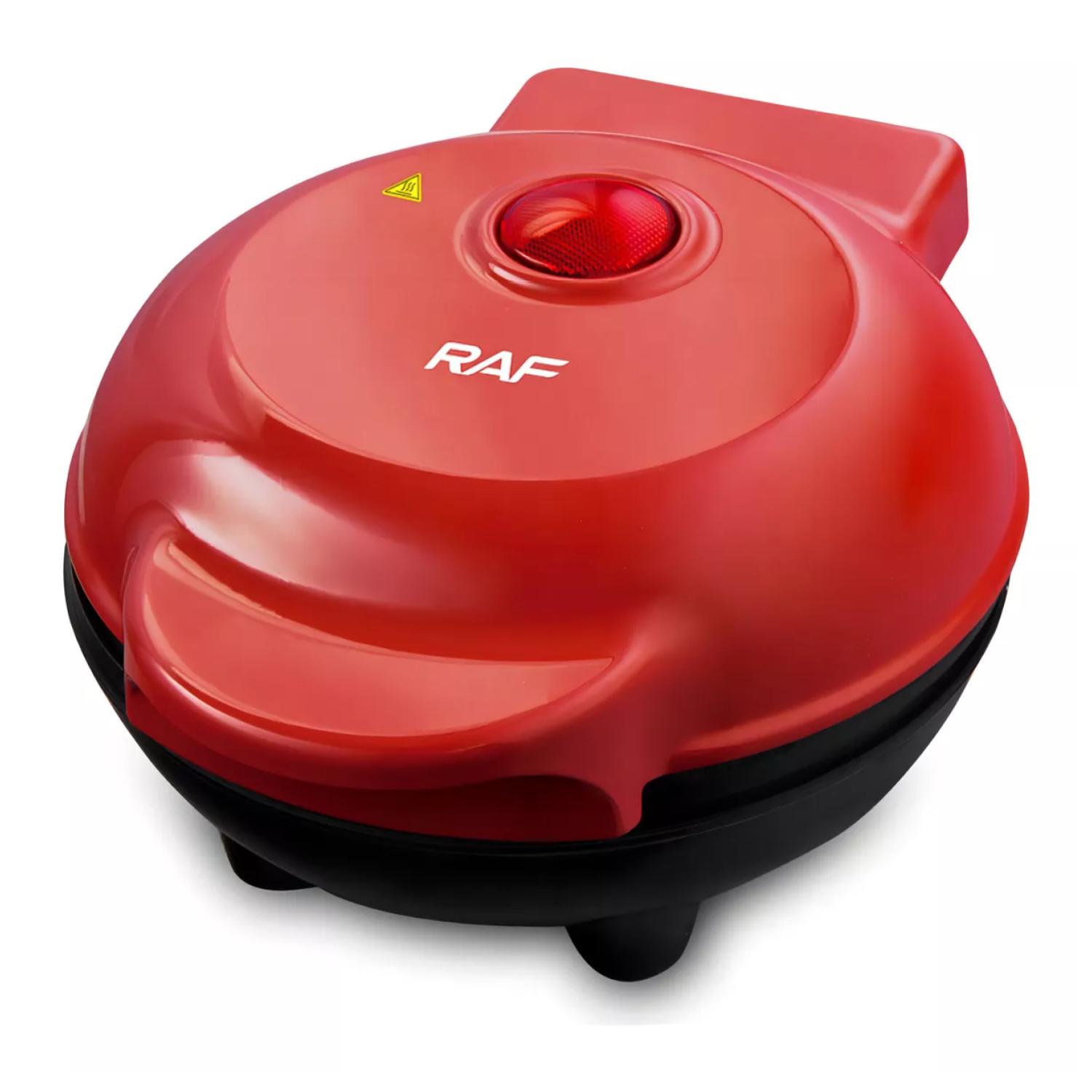 MINI MAQUINA PARA WAFFLES ANTIADHERENTE 500W ROJA R591 RAF - 2