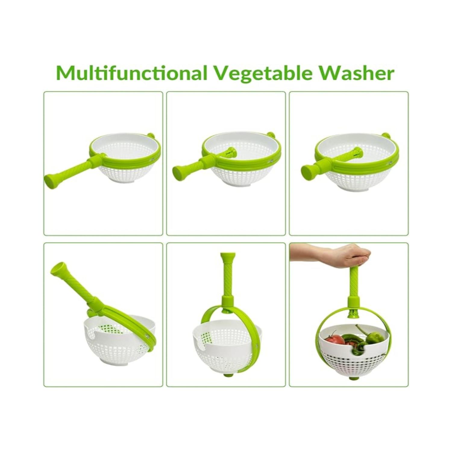 SECADOR ESCURRIDOR SPINNER VEGETALES ALIMENTOS COCINA - 2