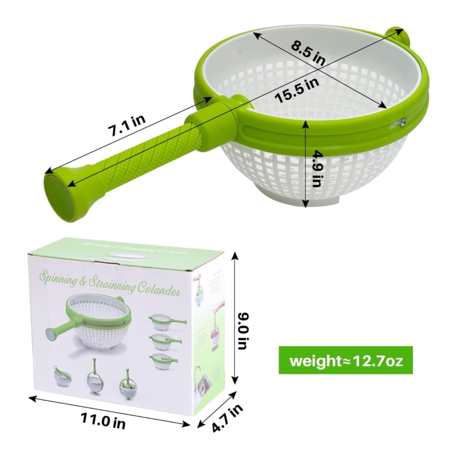 SECADOR ESCURRIDOR SPINNER VEGETALES ALIMENTOS COCINA - 3