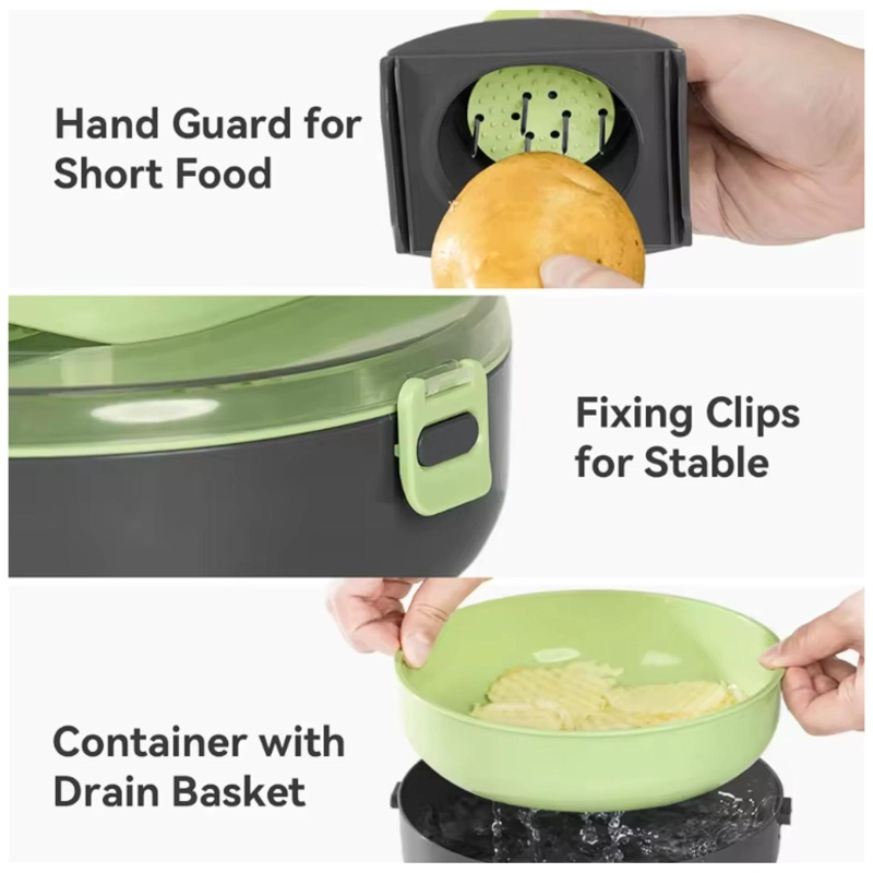 CORTADOR PICADOR DE VERDURAS 13 EN 1 CON ACCESORIOS REDONDO - 4