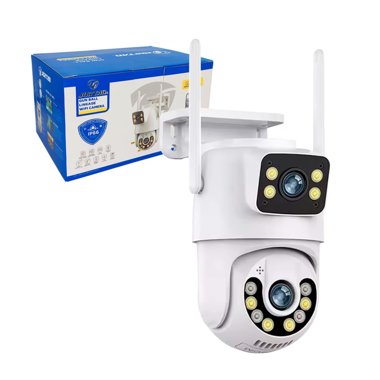 CÁMARA SEGURIDAD TOTALUPGRATE WIFI DOBLE LENTE HD VN IP66 BLANCA - 2