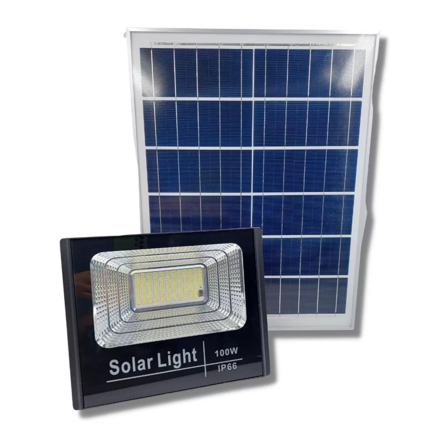 FOCO LED CON PANEL SOLAR 100W MONTABLE AJUSTABLE - 5