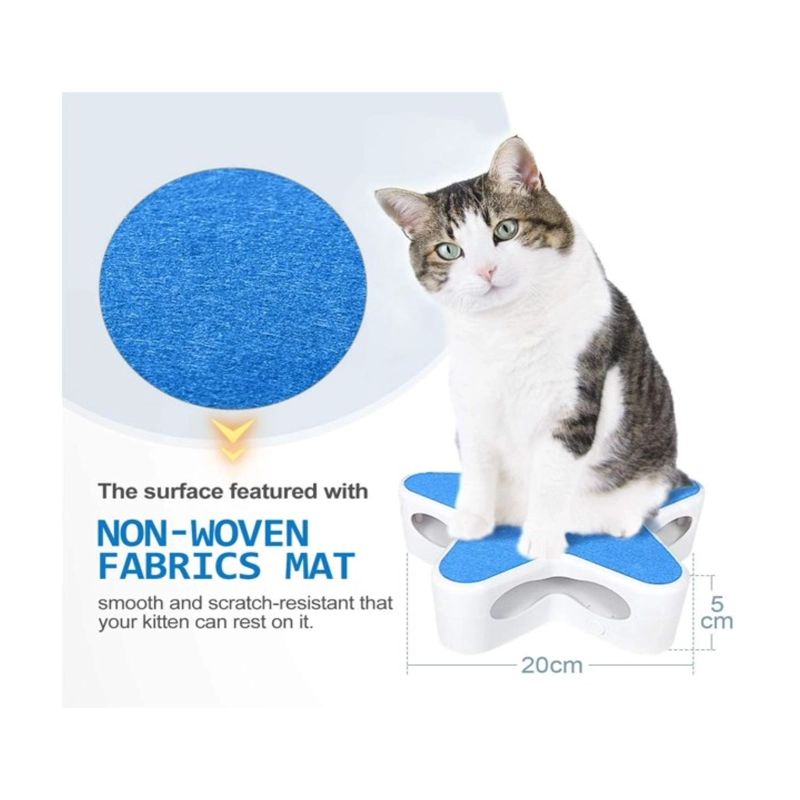 JUGUETE INTERACTIVO PARA GATOS PLUMA GIRATORIA MASCOTAS - 3
