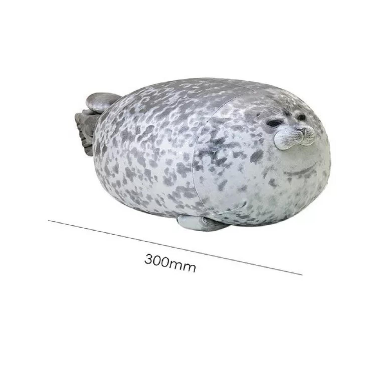 PELUCHE TOTALUPGRATE JUGUETE COJÍN FOCA BEBÉ 30 CM FELPA GRIS INFANTIL - 3
