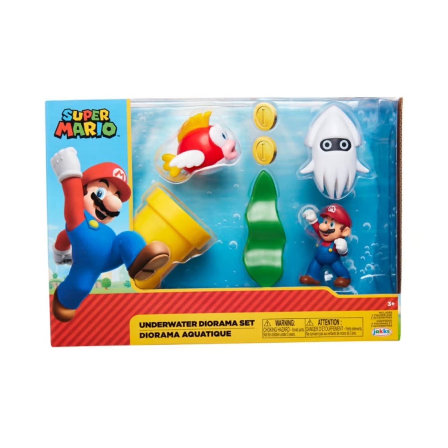 JUGUETE TOTALUPGRATE SET SUPER MARIO ESCENA BAJO AGUA 6 CM NINTENDO - 2