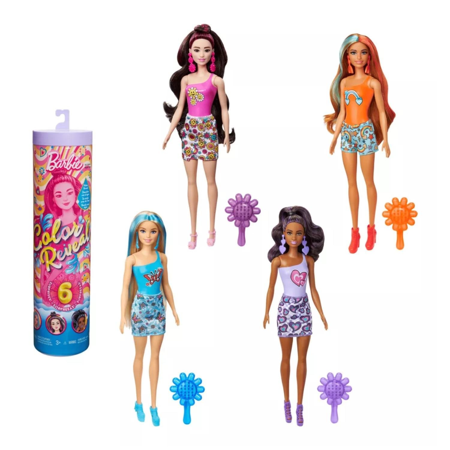 JUGUETE FIGURA TOTALUPGRATE BARBIE COLOR REVEAL ACCESORIOS ARCOIRIS - 4