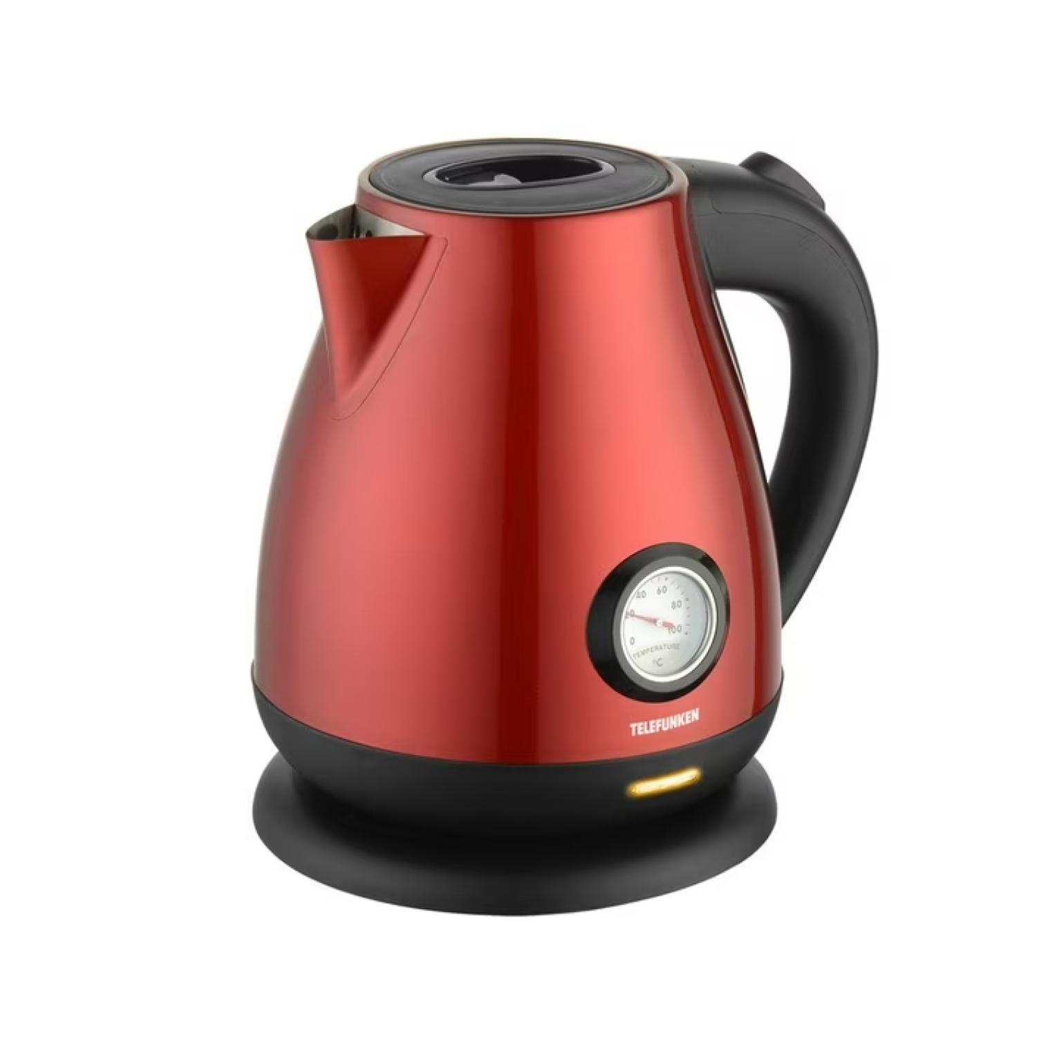 HERVIDOR ELECTRICO 1700ML 2200W EN COLOR ROJO TFPE900 TELEFUNKEN - 1