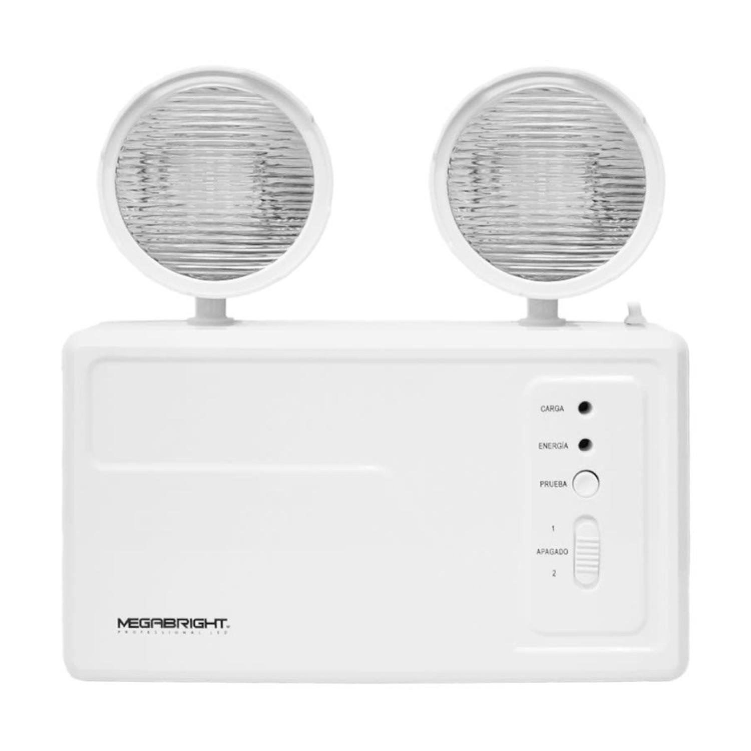 LAMPARA DE EMERGENCIA 2 FOCOS LED 1500W 350LM MEGABRIGHT - 3