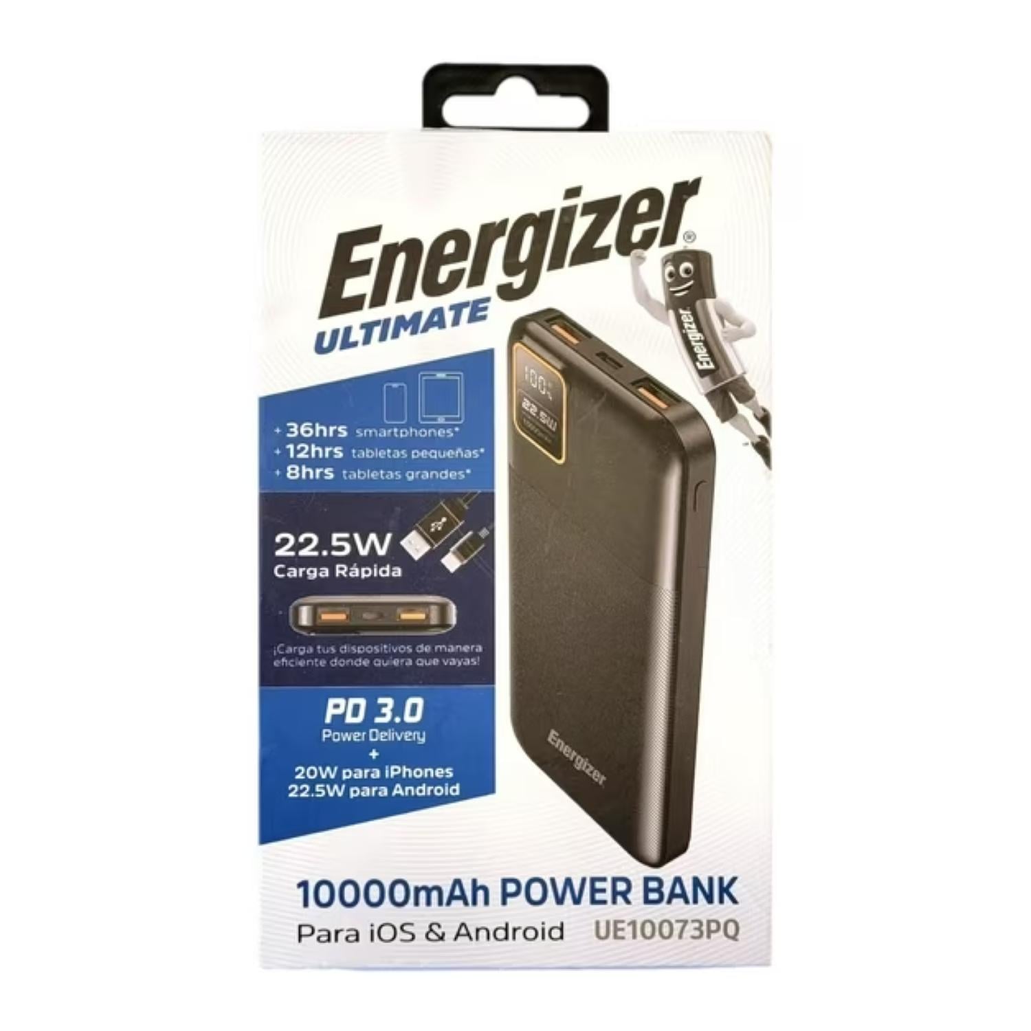 POWERBANK CARGADOR PORTATIL 10000MAH CARGA RAPIDA ENERGIZER - 3