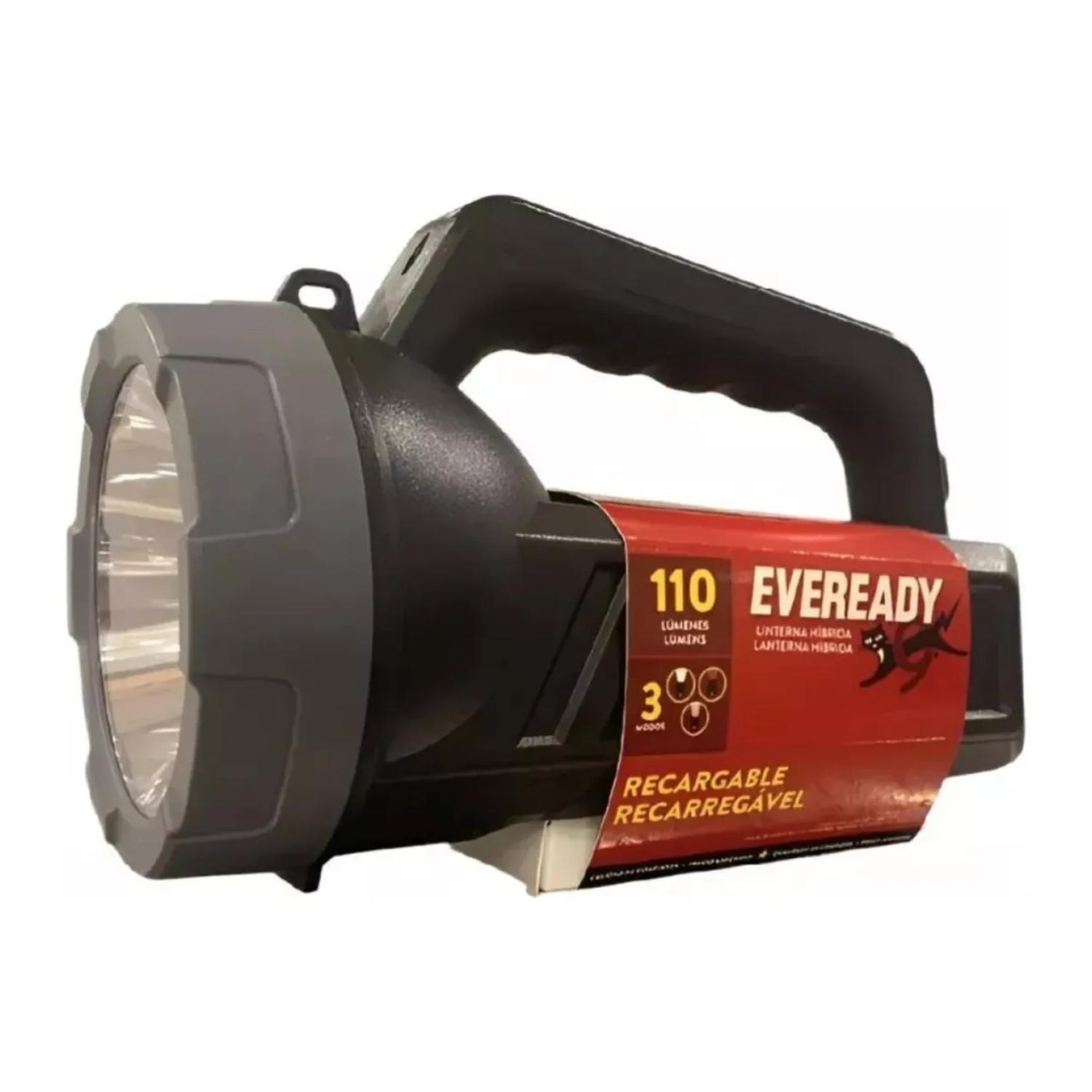 LINTERNA FOCO LED 110LM HIBRIDA RECARGABLE EN COLOR NEGRO EVEREADY - 2