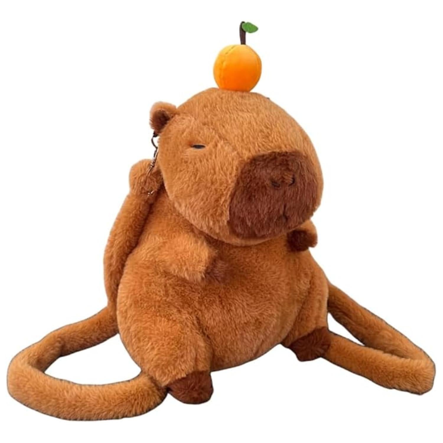 MOCHILA BOLSO DE CAPIBARA 35CM CON FRUTA CUTE INFANTIL - 1