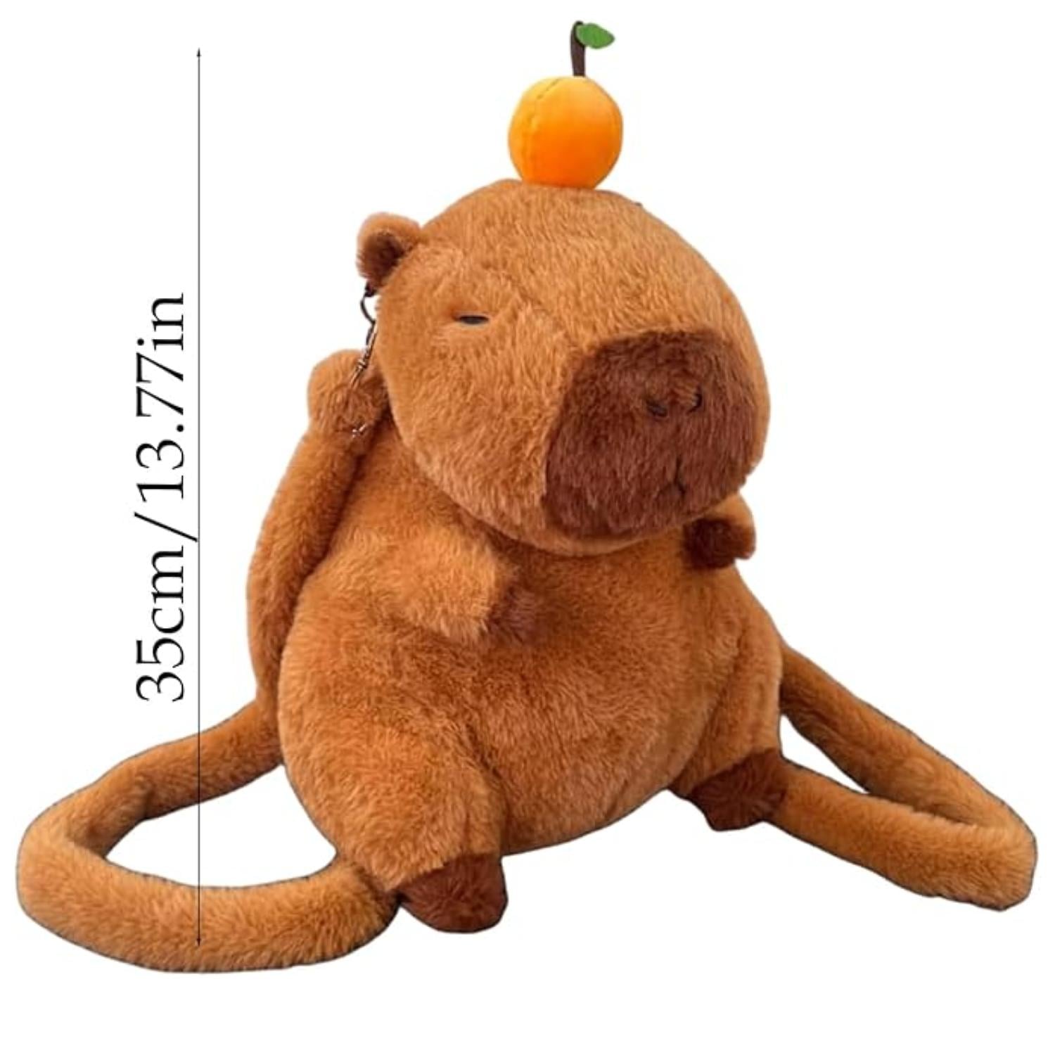 MOCHILA BOLSO DE CAPIBARA 35CM CON FRUTA CUTE INFANTIL - 2
