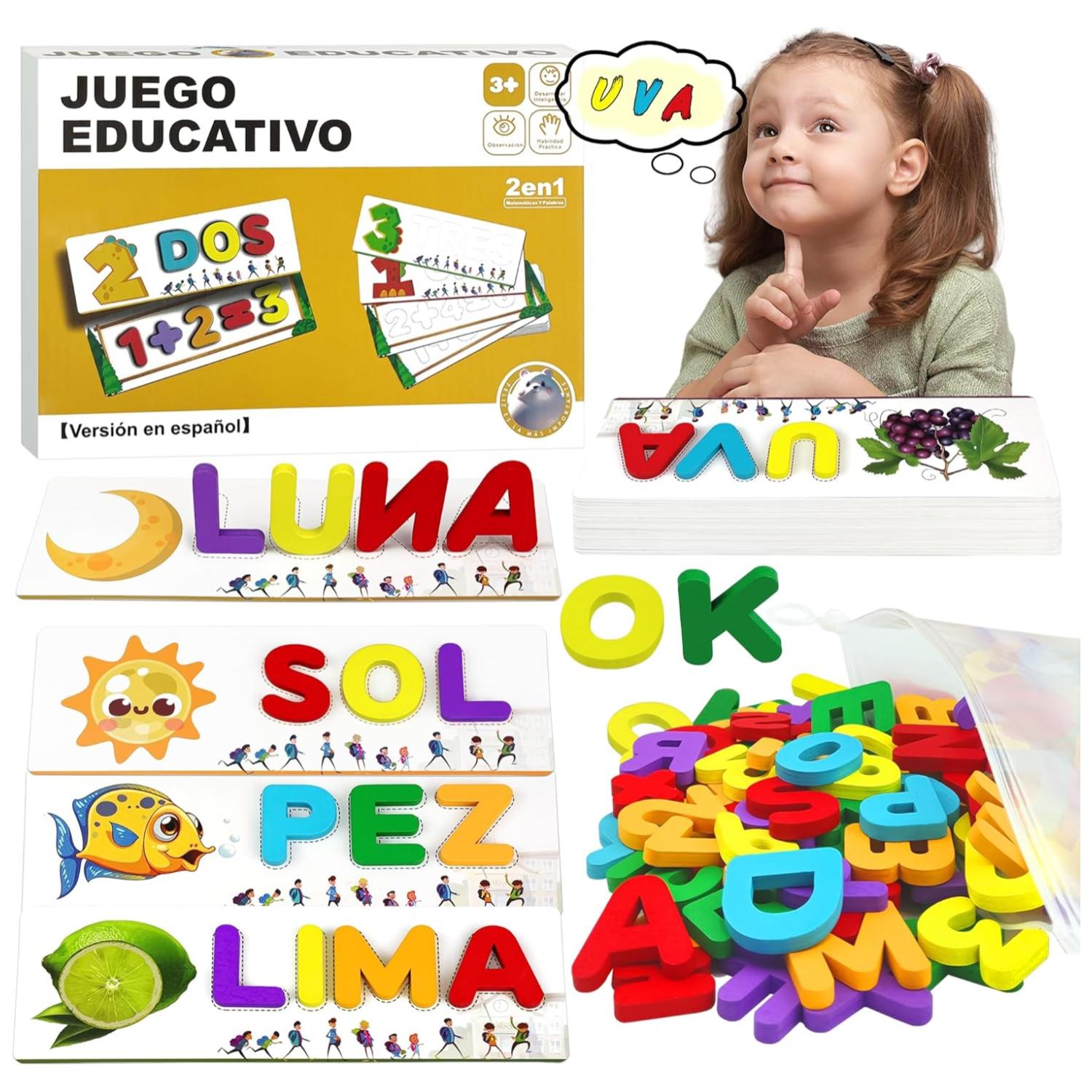 JUGUETE TARJETAS DIDACTICAS CON LETRAS EDUCATIVAS 2 EN 1 - 4