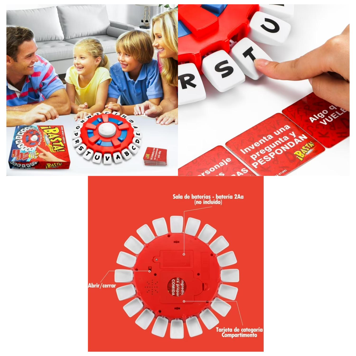 JUEGO DE MESA BASTA FAMILIAR PIENSA RAPIDO CON TIEMPO - 2