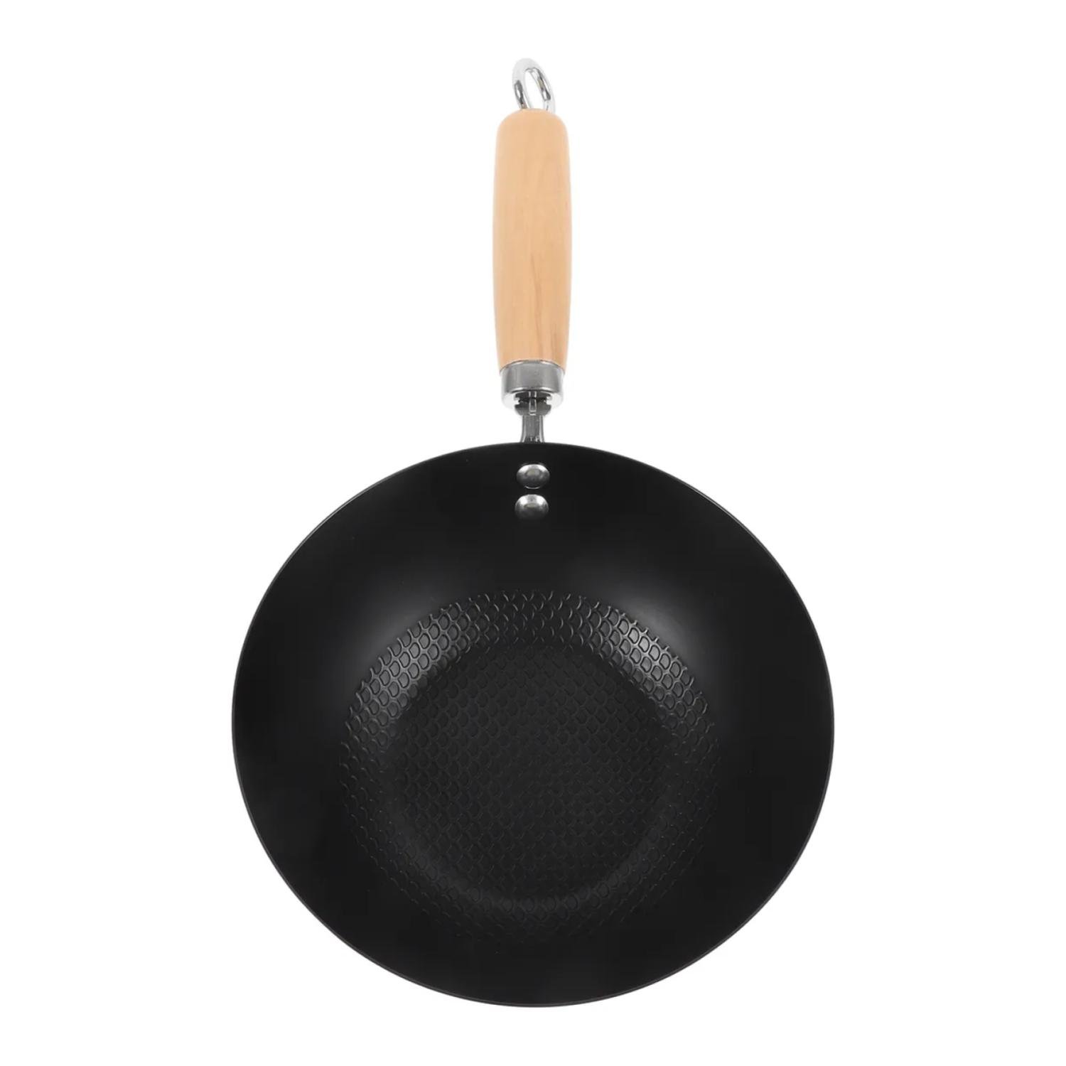SARTEN WOK ANTIADHERENTE 26CM EN COLOR NEGRO CON MANGO DE MADERA - 2