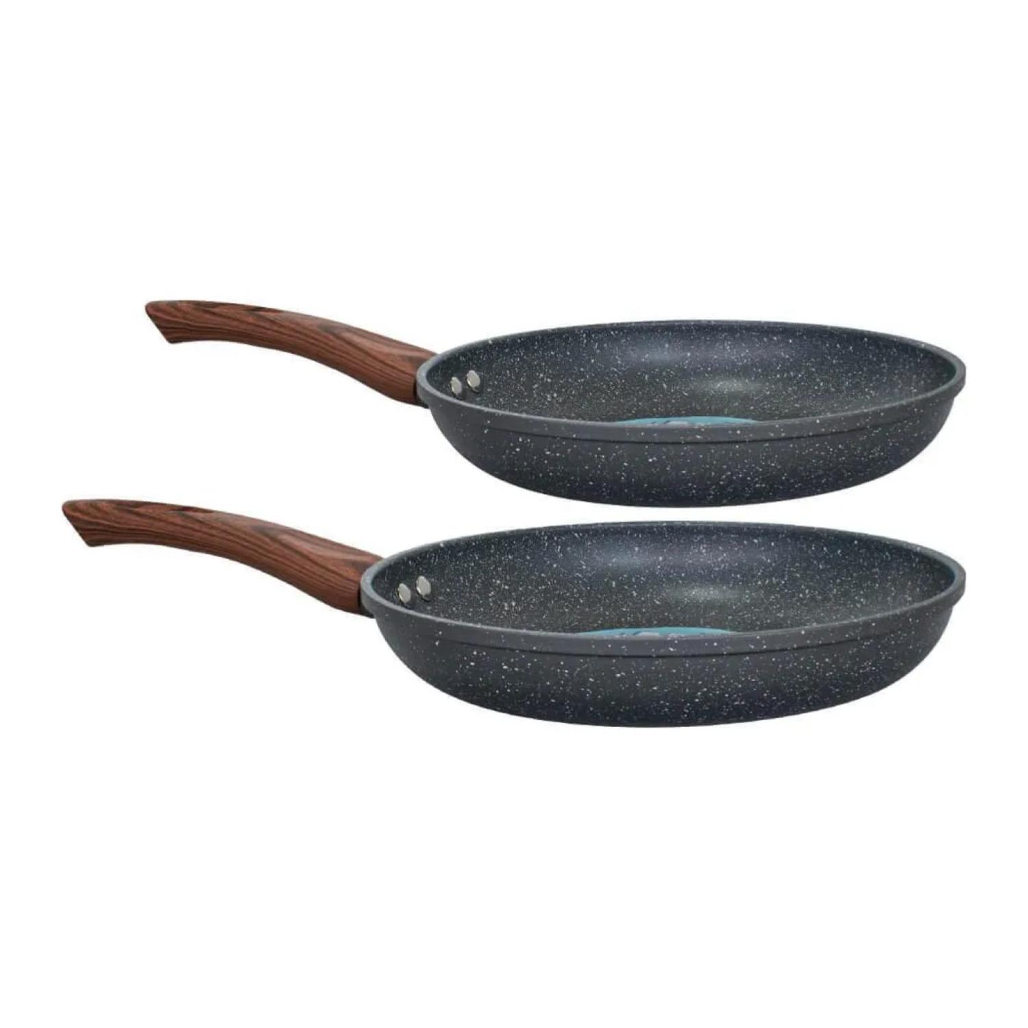 SARTEN DE INDUCCION ANTIADHERENTE 20CM CON MANGO DE MADERA - 2