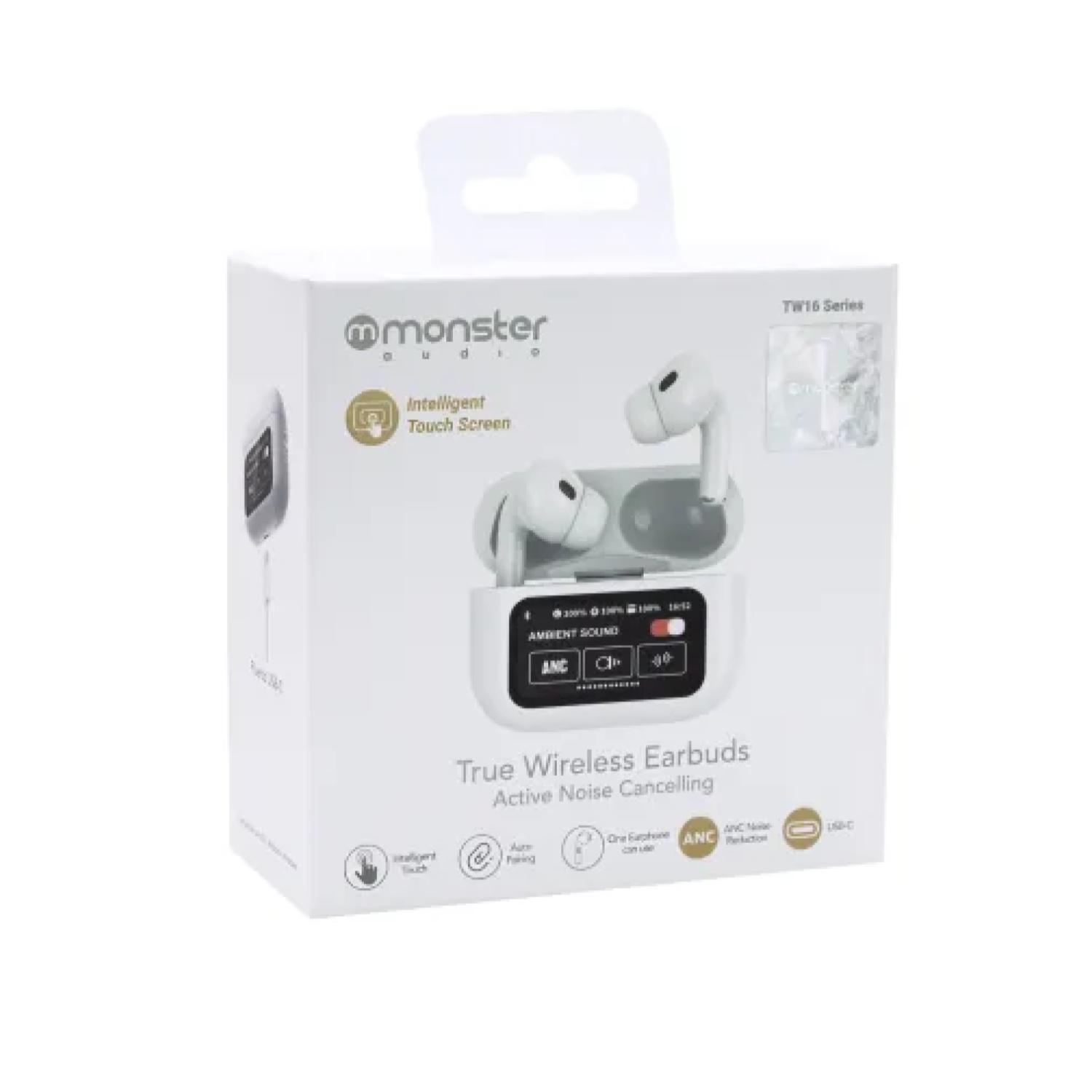 AUDIFONOS BLUETOOTH ECUALIZABLES BLANCO TW16 MONSTER AUDIO - 3