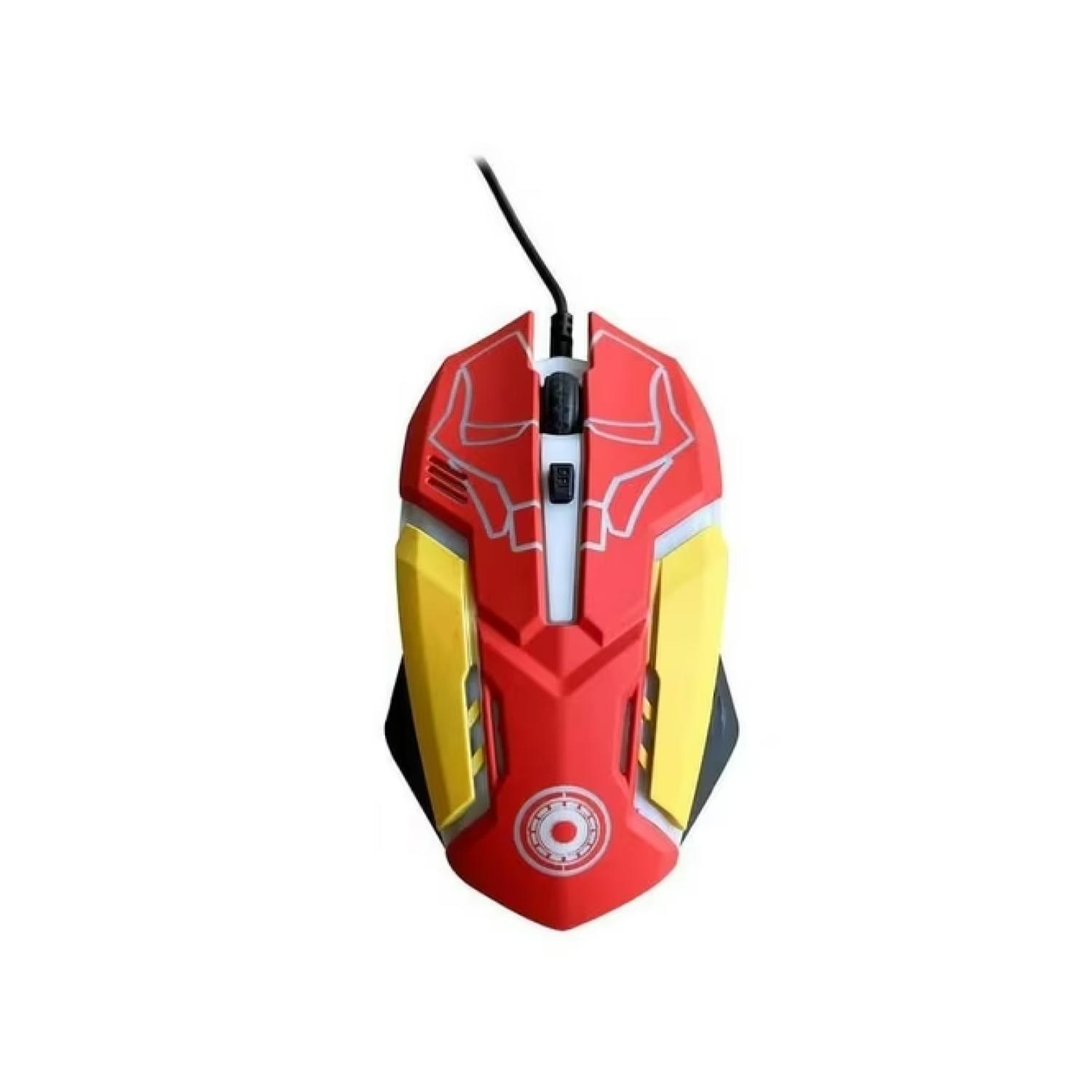 KIT GAMER TECLADO MOUSE AUDIFONOS IRON MAN INFANTIL - 4