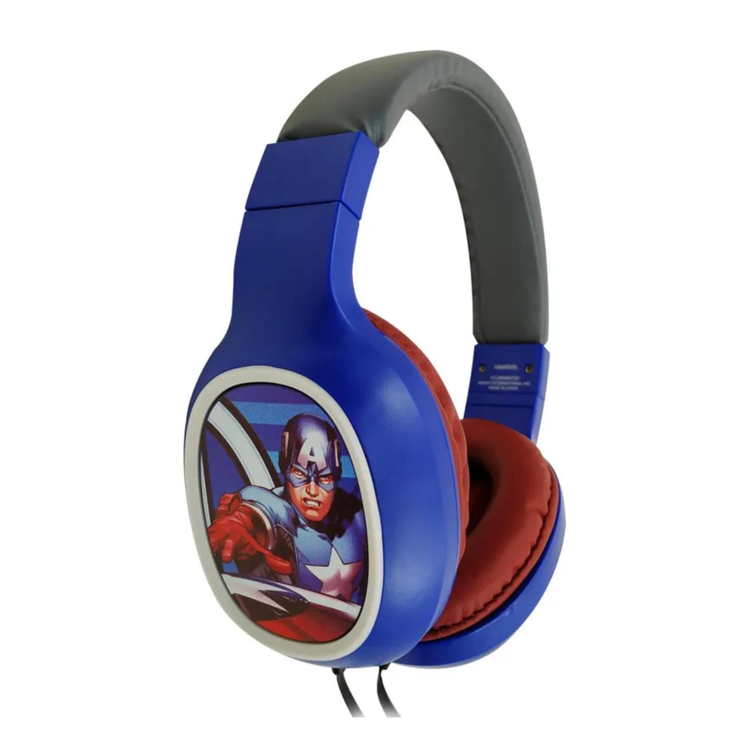 AUDIFONOS ALAMBRICOS OVEREAR CAPITAN AMERICA INFANTIL AVENGERS TEEN - 1