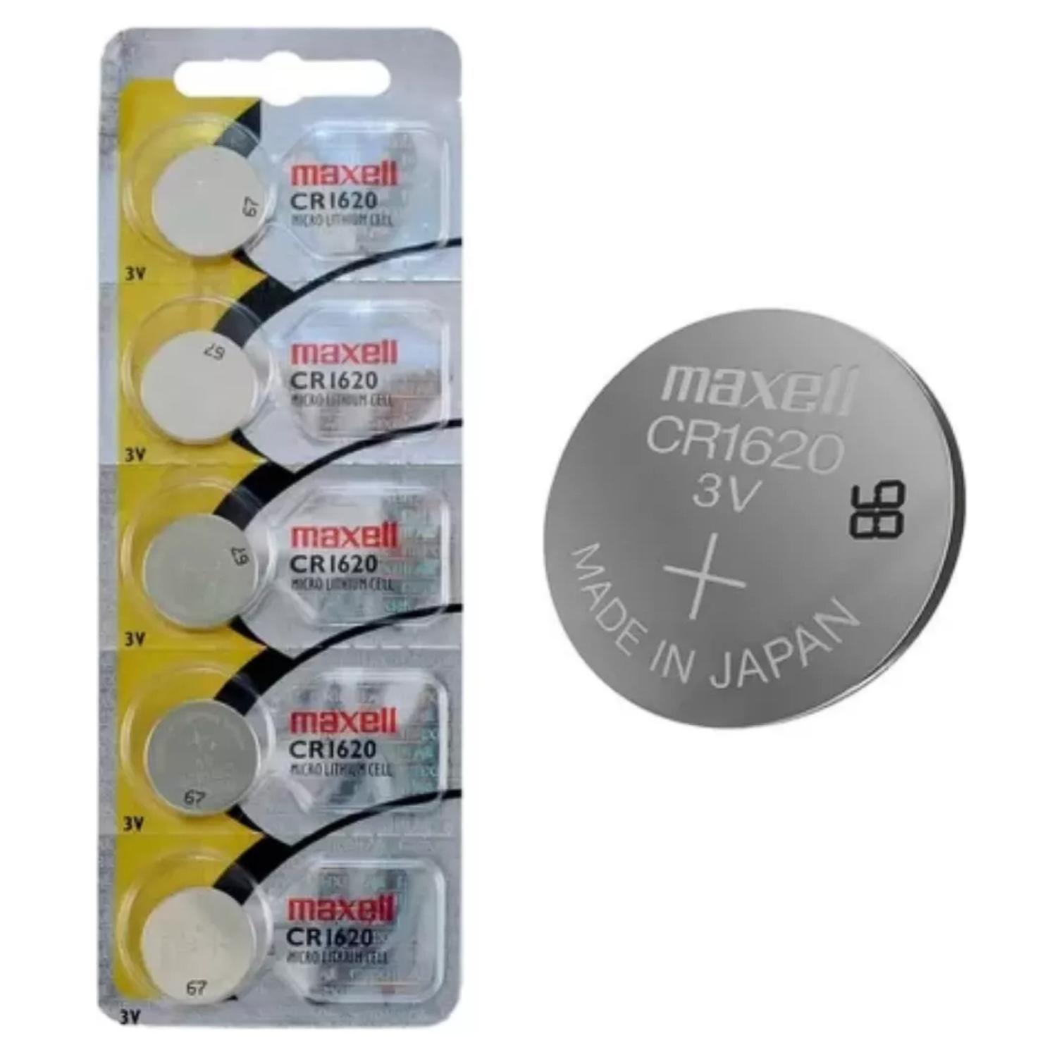 PACK 5 PILAS DE RELOJ CR1620 3V X16205 MAXELL - 1