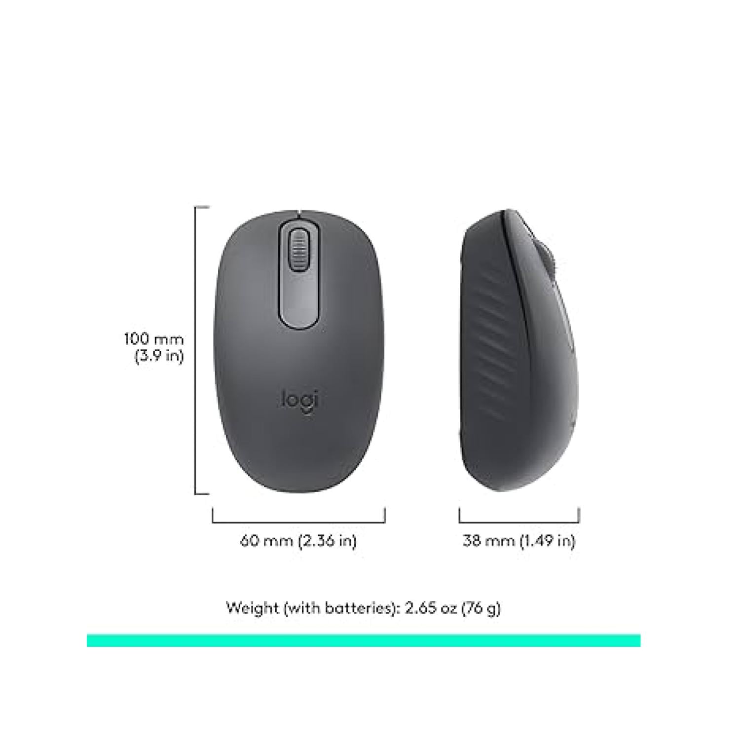 MOUSE INALAMBRICO BLUETOOTH 3B 1000DPI NEGRO M196 LOGITECH - 3