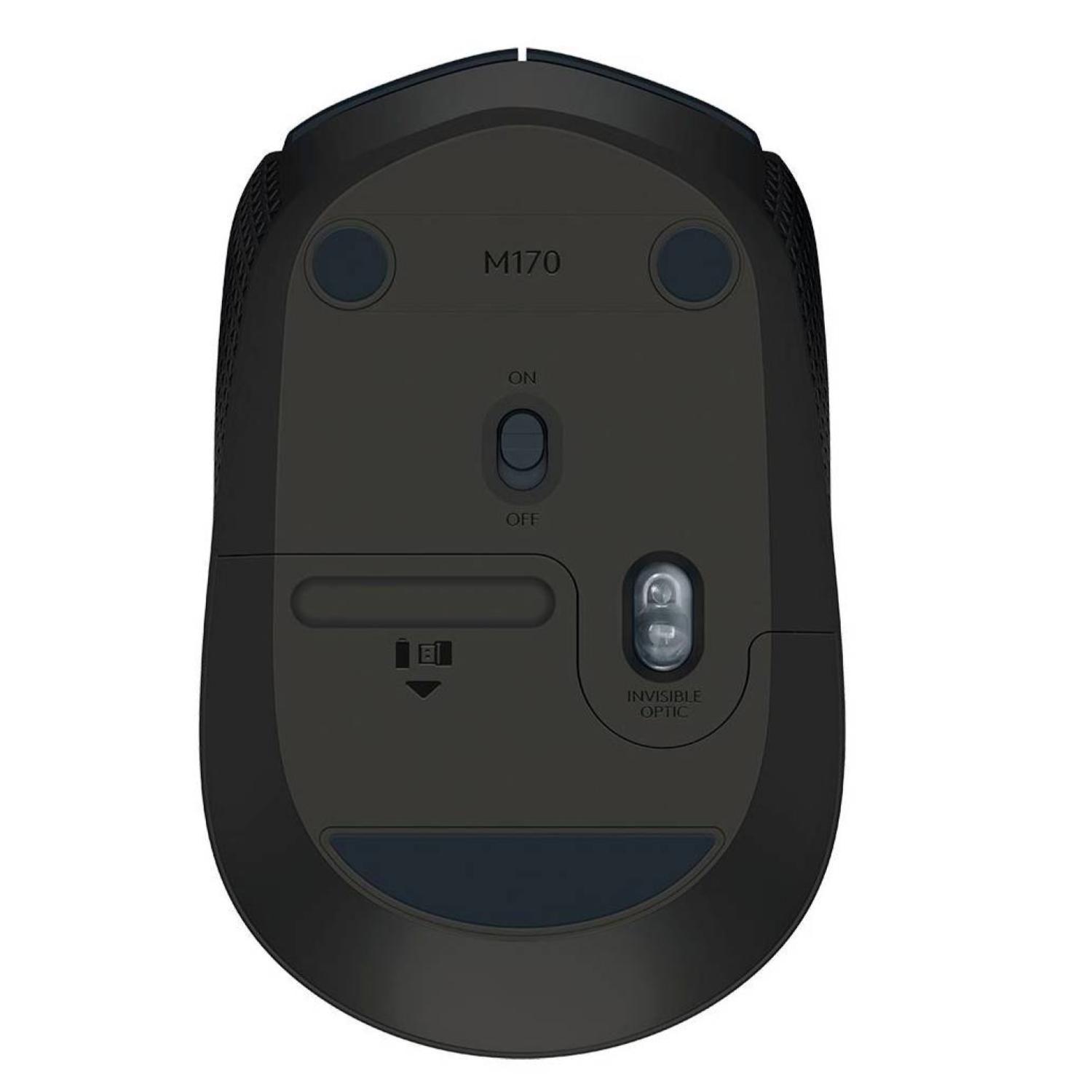 MOUSE INALAMBRICO USB PEQUEÑO OFICINA M170 NEGRO LOGITECH - 3