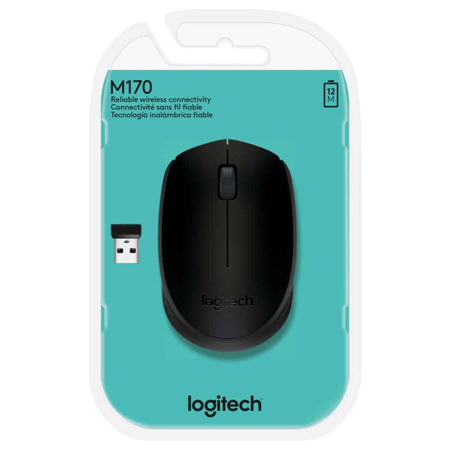 MOUSE INALAMBRICO USB PEQUEÑO OFICINA M170 NEGRO LOGITECH - 4