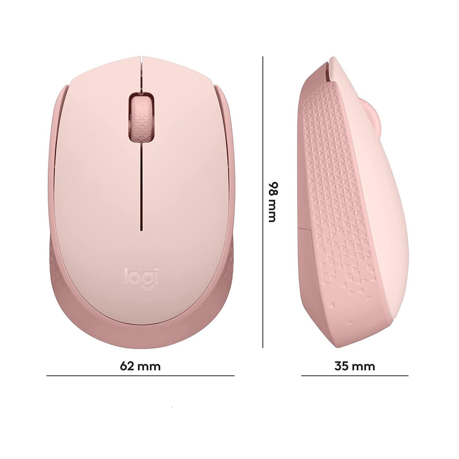 MOUSE INALAMBRICO USB PEQUEÑO OFICINA M170 ROSADO LOGITECH - 3