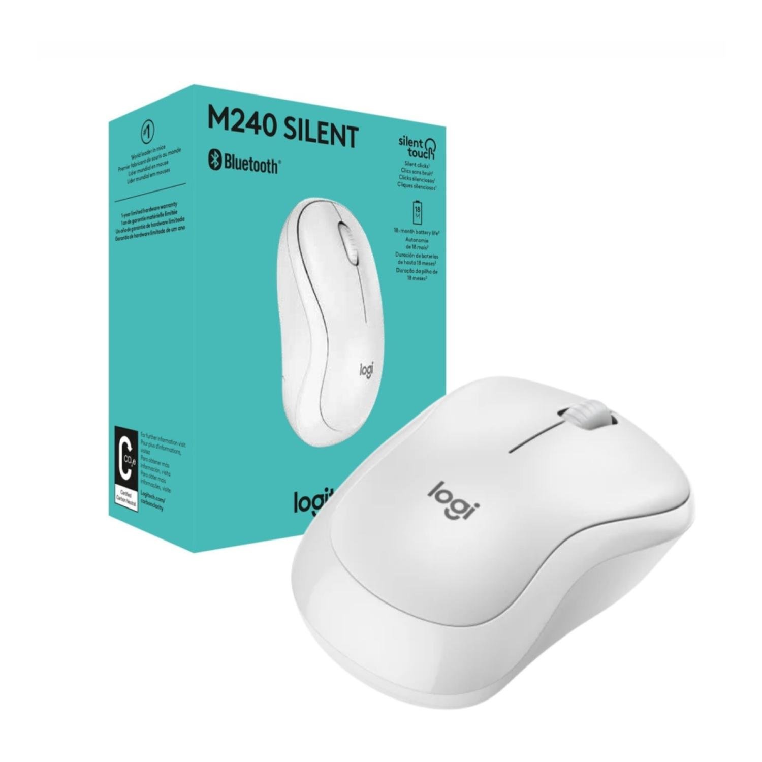 MOUSE INALAMBRICO BLUETOOTH 3B 4000DPI BLANCO M240 LOGITECH - 3