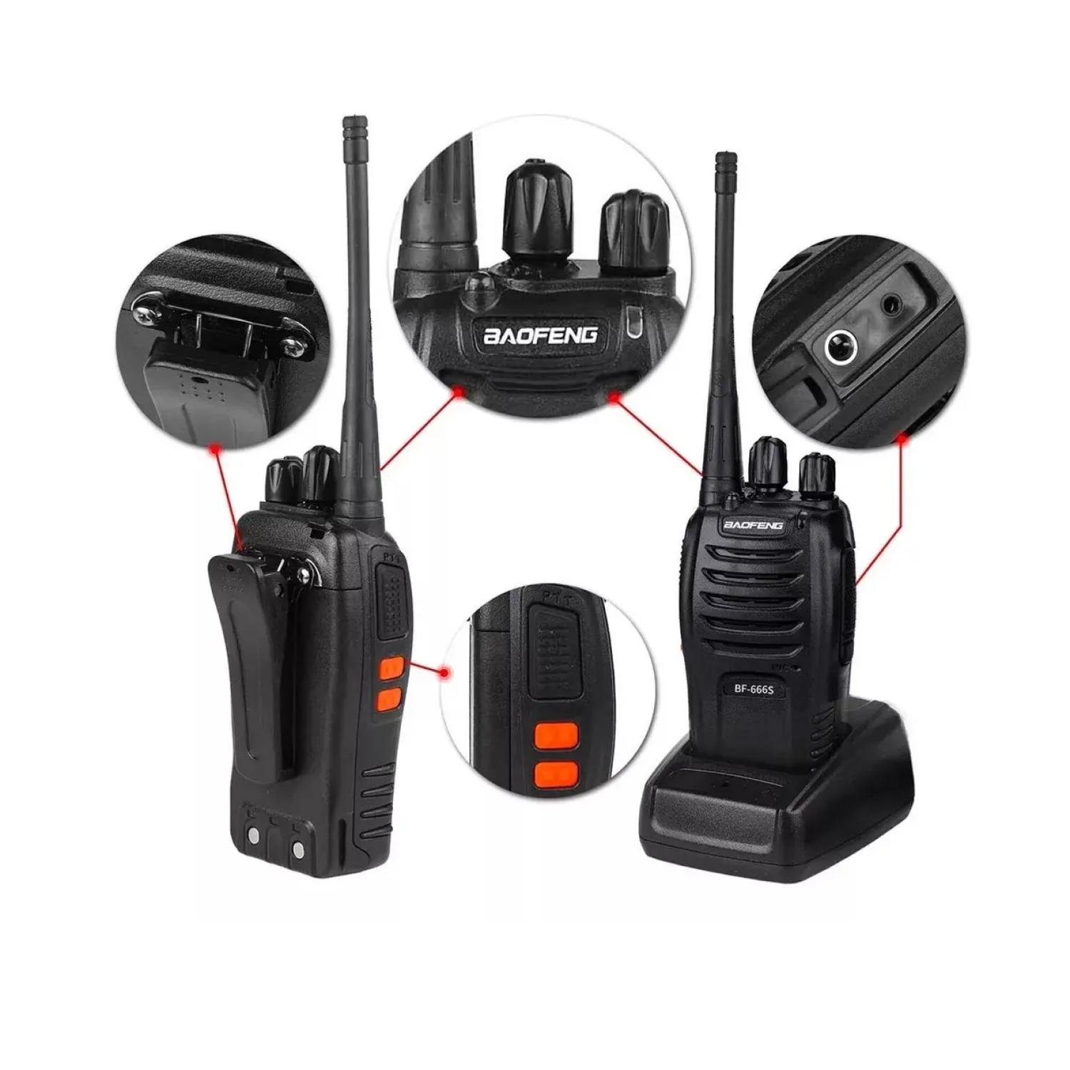 RADIO TRANSMISOR 2 VIAS 16 CANALES NEGRO N00666 BAOFENG - 2