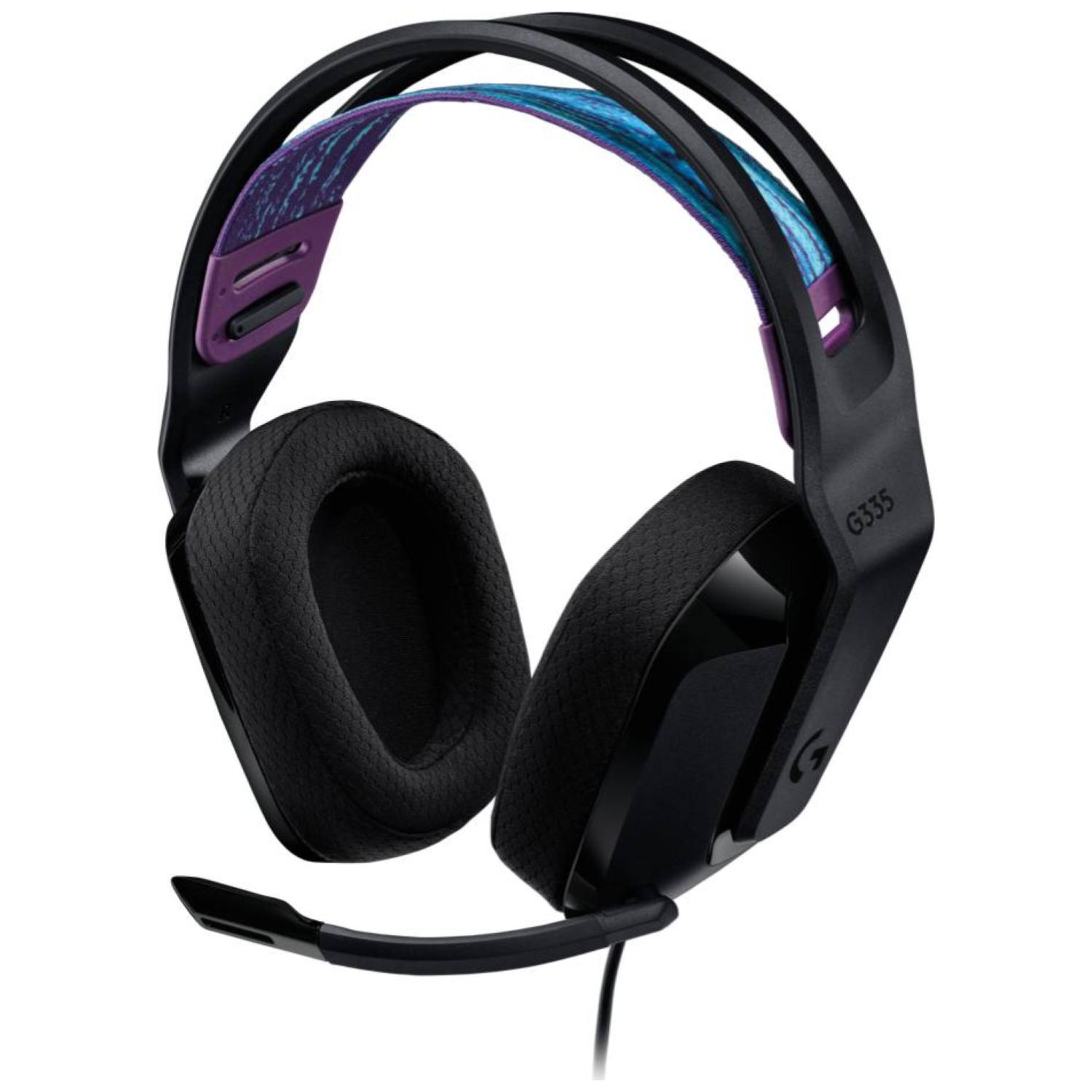 AUDIFONO GAMER JACK 3.5 PC PS5 PS4 XBOX NEGRO G335 LOGITECH - 1