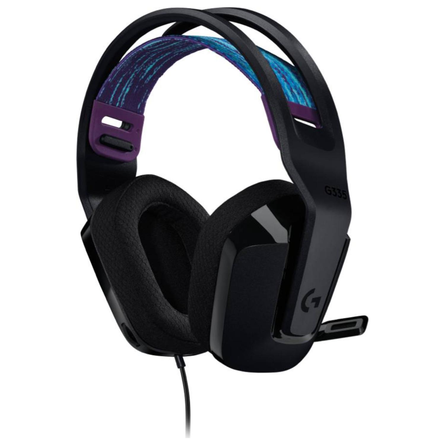 AUDIFONO GAMER JACK 3.5 PC PS5 PS4 XBOX NEGRO G335 LOGITECH - 2