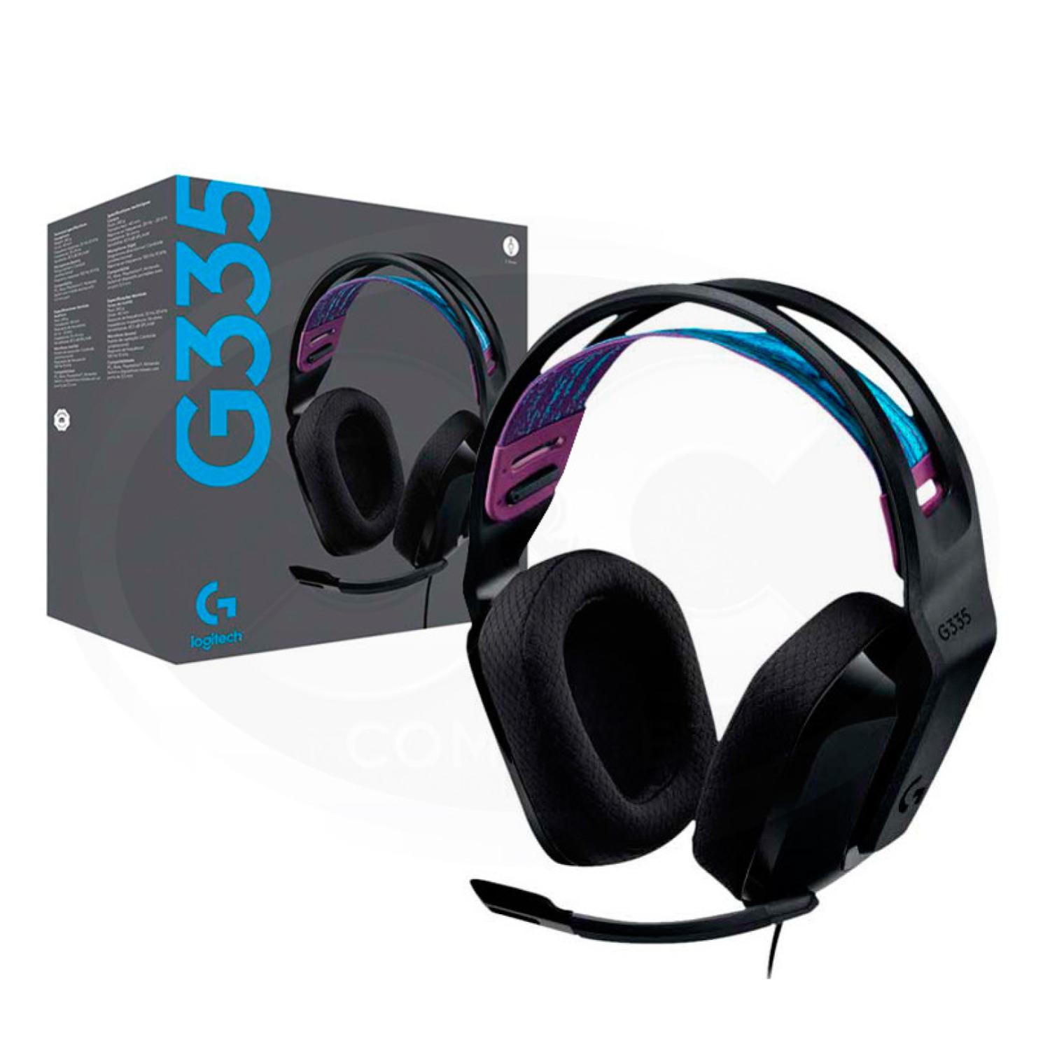 AUDIFONO GAMER JACK 3.5 PC PS5 PS4 XBOX NEGRO G335 LOGITECH - 3