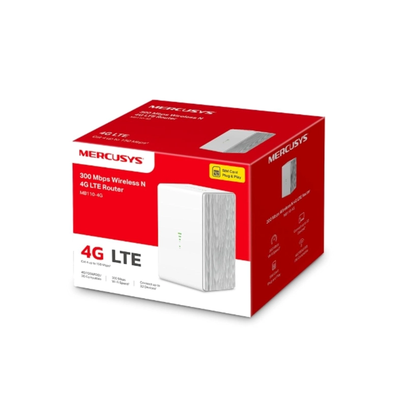 ROUTER WIFI INALAMBRICO 4G LTE 300MBPS MB110-4G MERCUSYS - 4