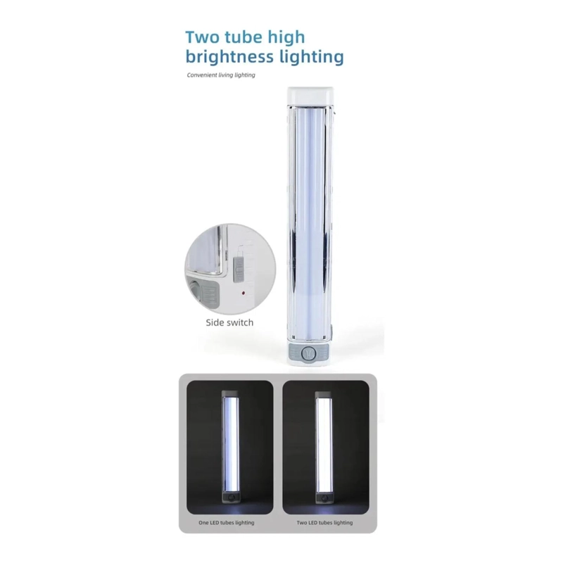 LAMPARA DE EMERGENCIA LED RECARGABLE PORTATIL BLANCA - 2