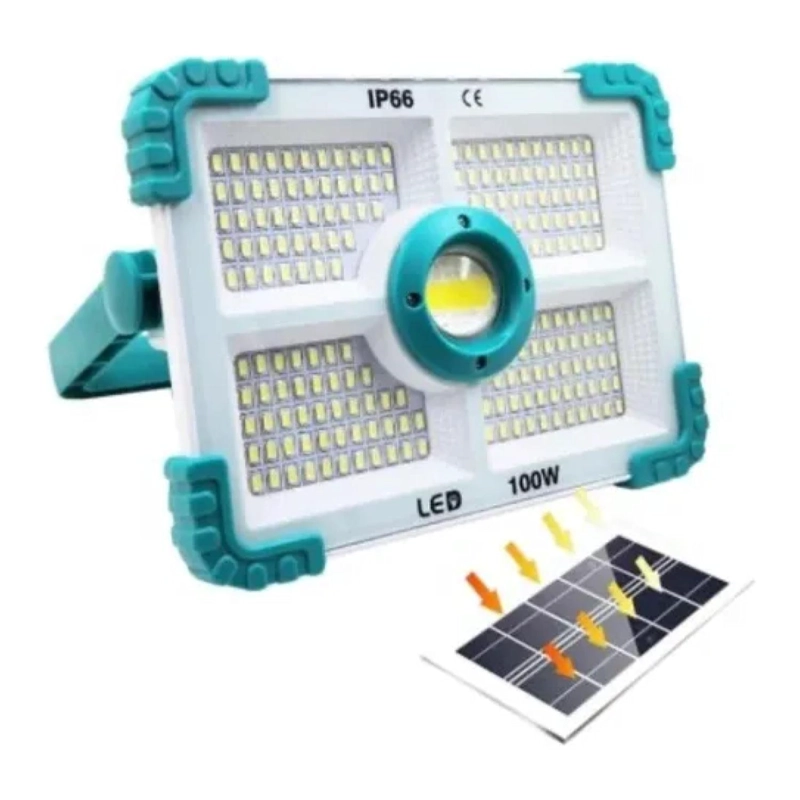FOCO REFLECTOR LINTERNA SOLAR PORTATIL 100W 188LED IP66 - 2