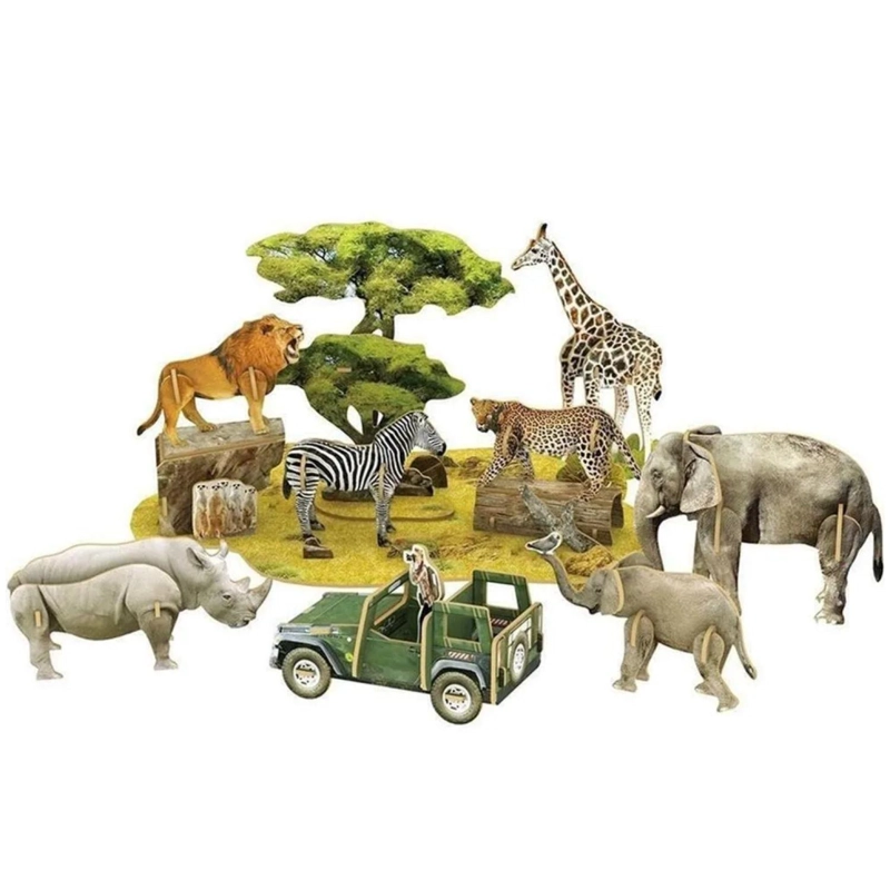 JUGUETE ROMPECABEZAS 3D VIDA AFRICANA 69 PIEZAS INFANTIL - 1