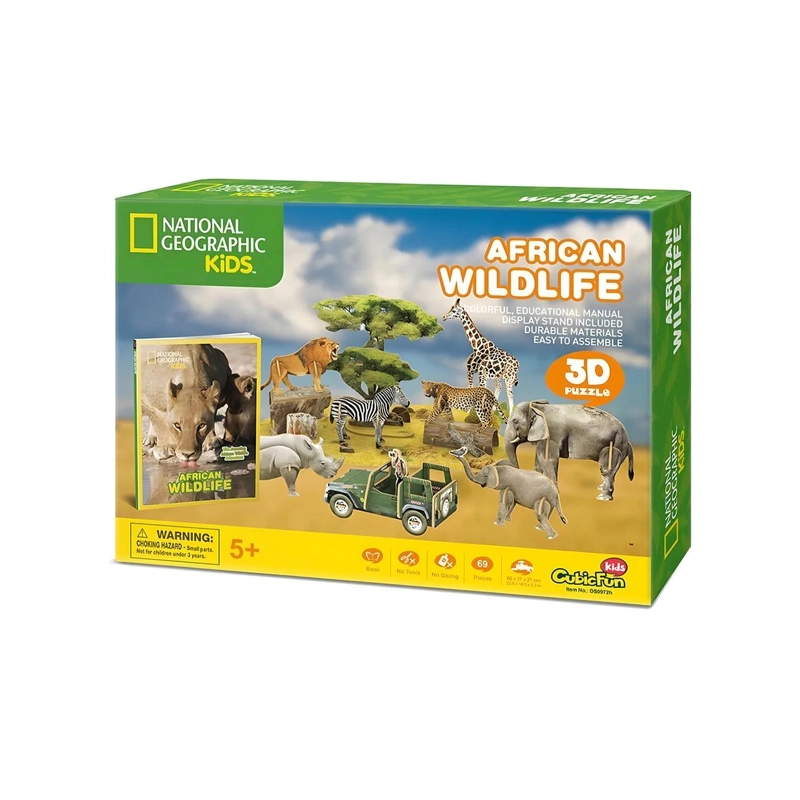 JUGUETE ROMPECABEZAS 3D VIDA AFRICANA 69 PIEZAS INFANTIL - 3