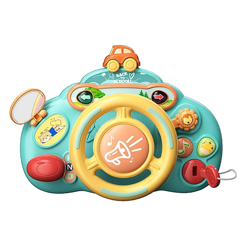 JUGUETE SIMULADOR VOLANTE INTERACTIVO SONIDO AZUL INFANTIL - 1