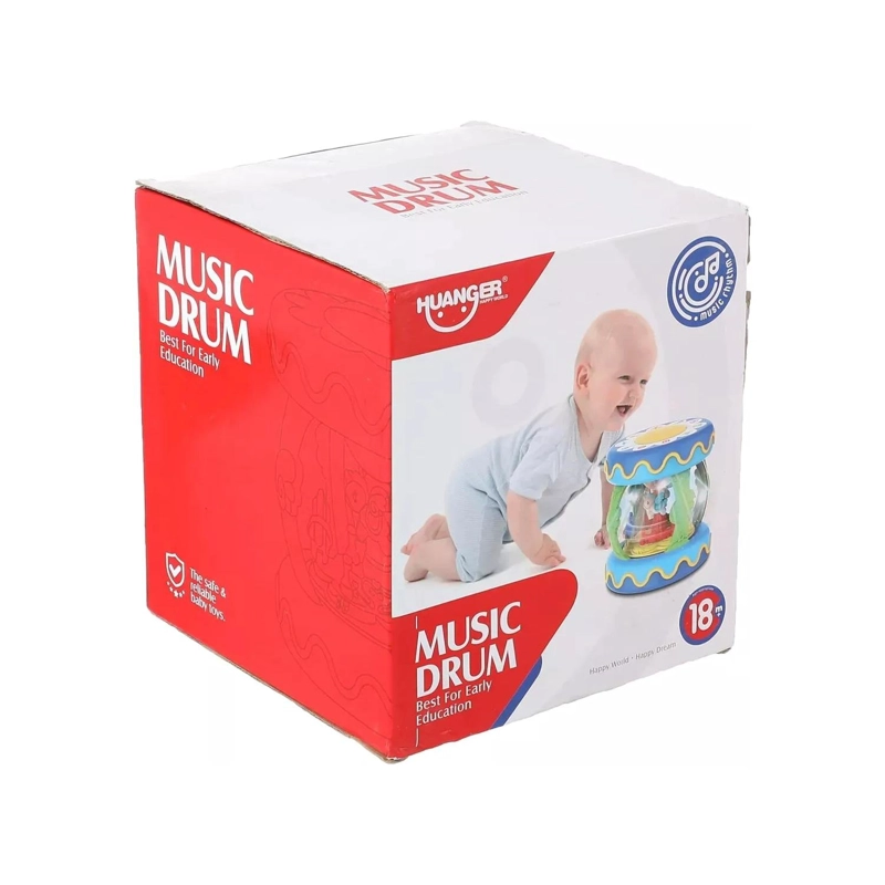 JUGUETE TAMBOR MUSICAL INTERACTIVO CON LUCES Y SONIDO INFANTIL - 3