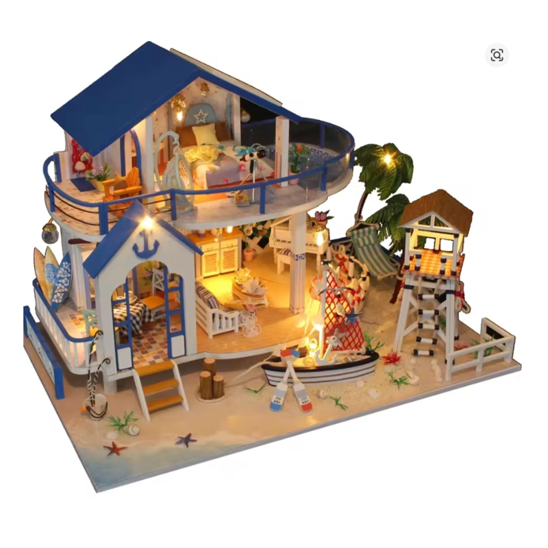 JUGUETE CASA DE PLAYA DE MUÑECAS ROMPECABEZAS 3D INFANTIL - 1