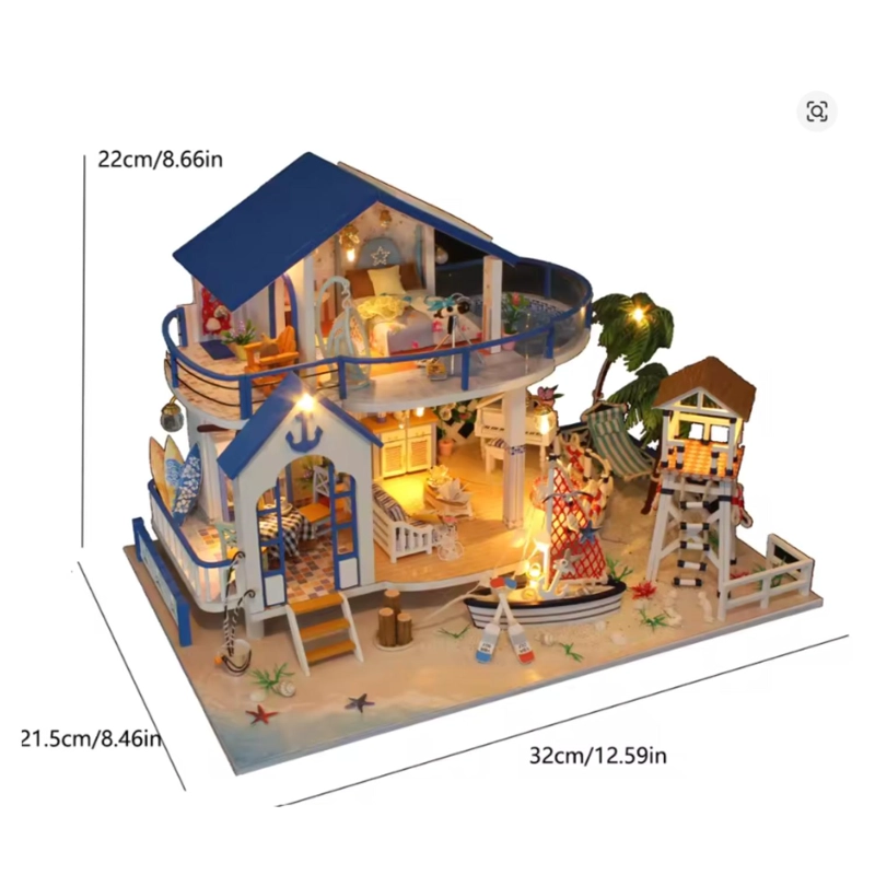 JUGUETE CASA DE PLAYA DE MUÑECAS ROMPECABEZAS 3D INFANTIL - 2