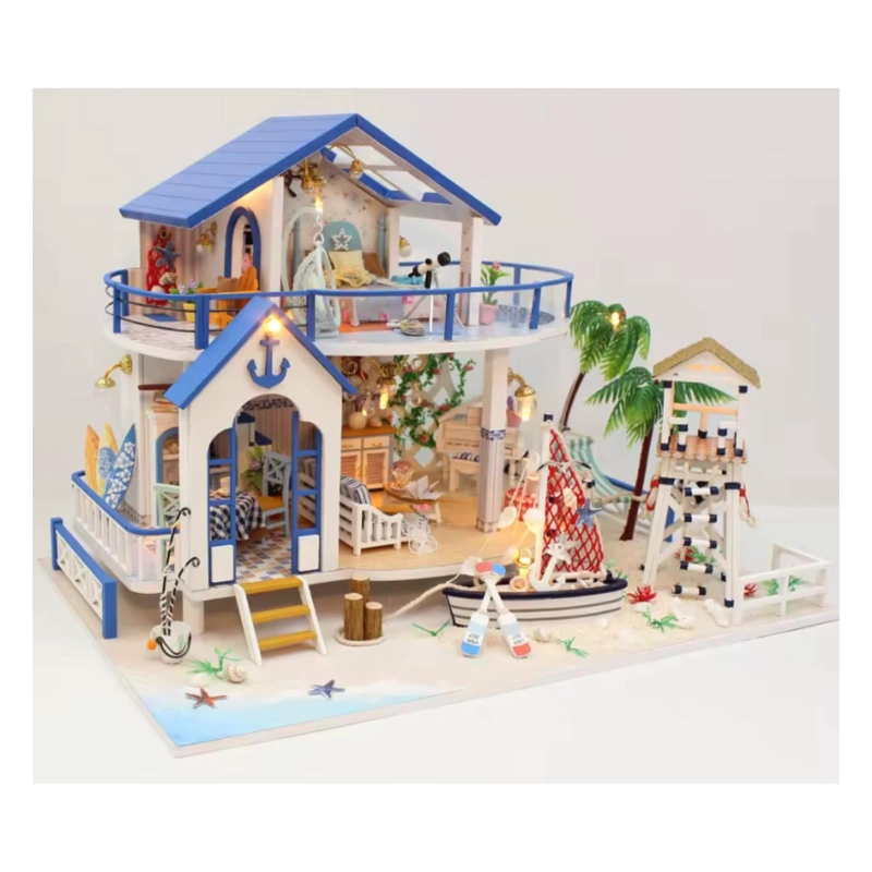 JUGUETE CASA DE PLAYA DE MUÑECAS ROMPECABEZAS 3D INFANTIL - 3