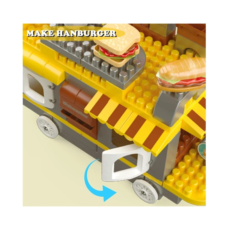 JUGUETE CARRITO DE COMIDAS EN BLOQUES Y FIGURAS 117 PIEZAS - 3
