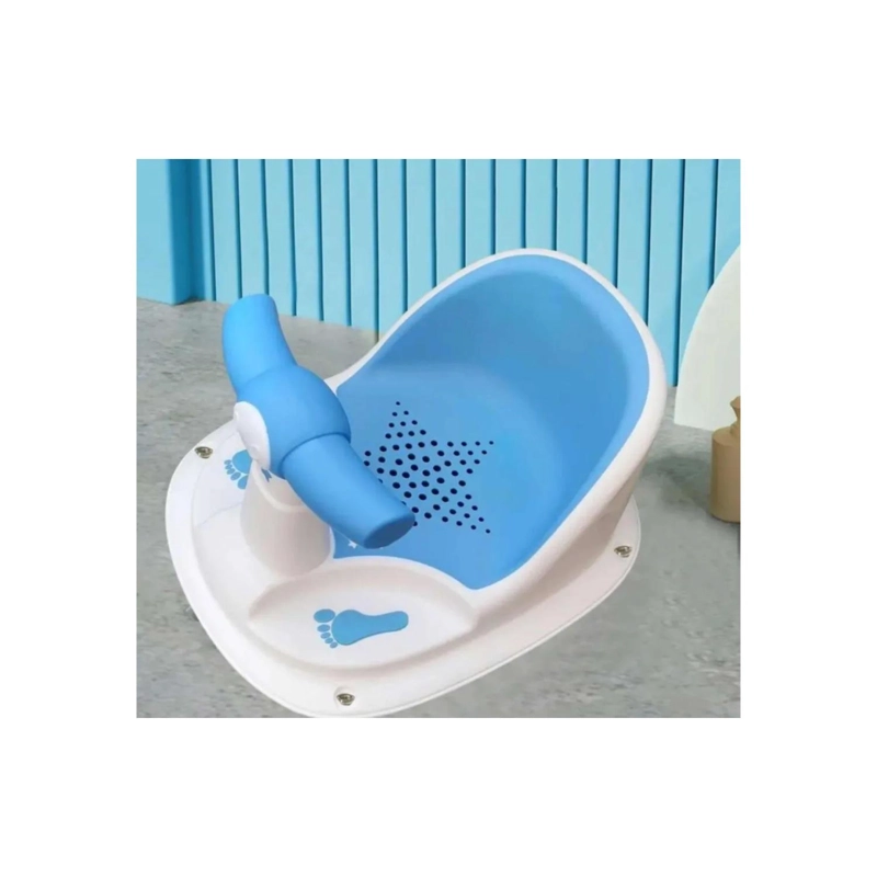 SILLA DE DUCHA PARA BEBES ASIENTO BAÑO BLANCO CELESTE INFANTIL - 2