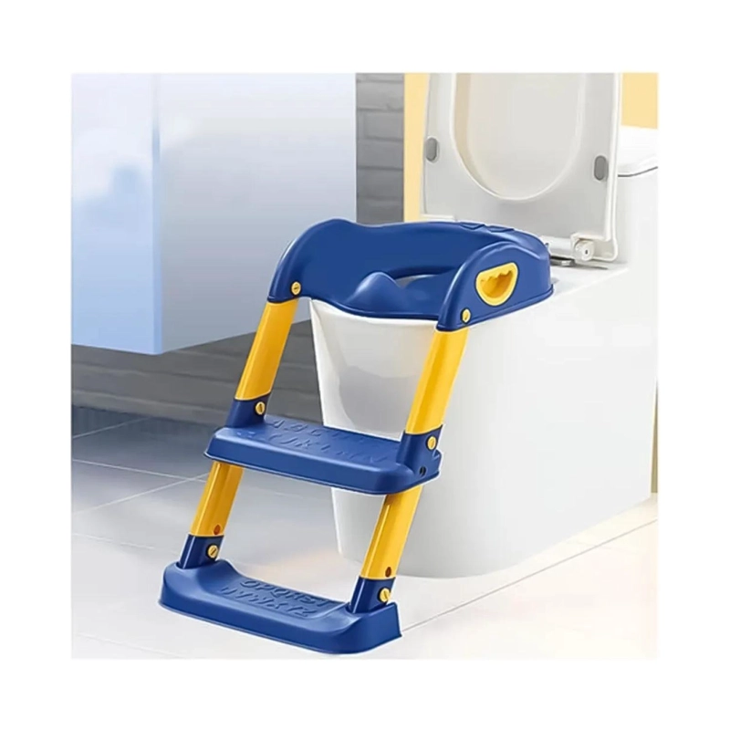 ESCALERA ASIENTO PELELA ENTRENADOR INFANTIL PLEGABLE AZUL - 1