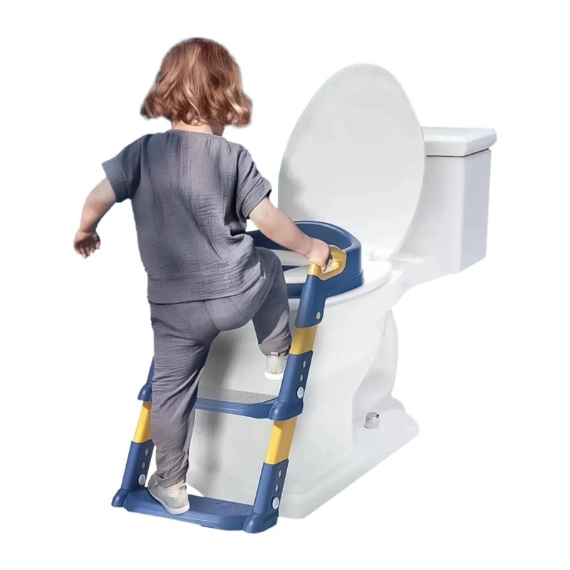 ESCALERA ASIENTO PELELA ENTRENADOR INFANTIL PLEGABLE AZUL - 2