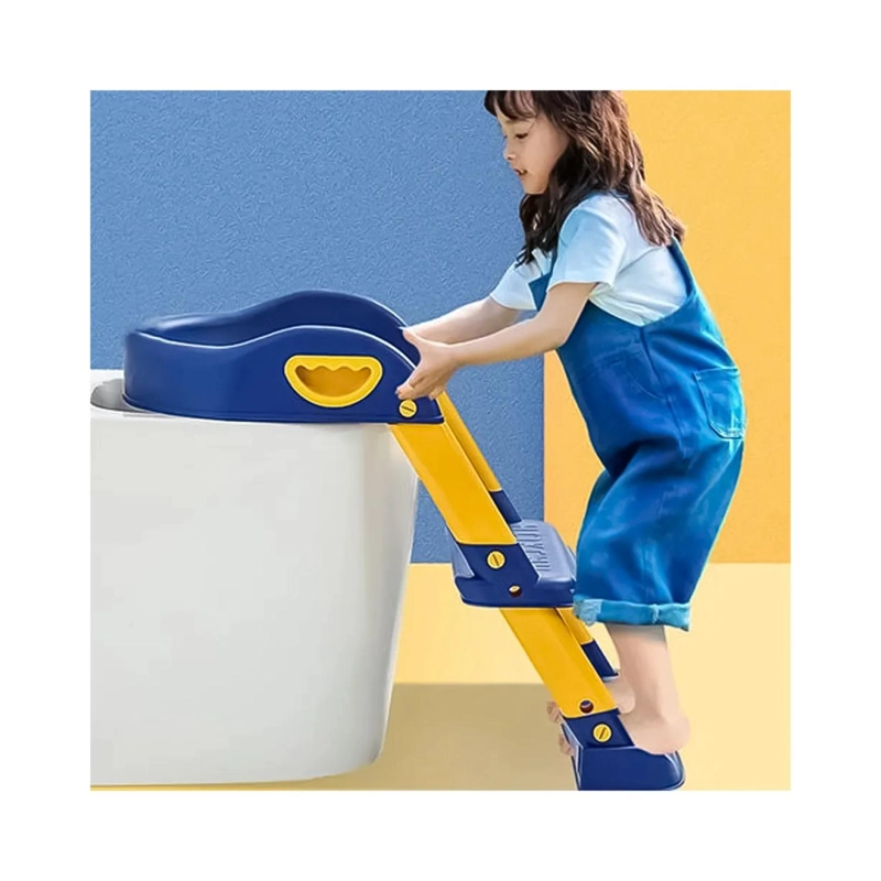 ESCALERA ASIENTO PELELA ENTRENADOR INFANTIL PLEGABLE AZUL - 3